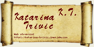 Katarina Trivić vizit kartica